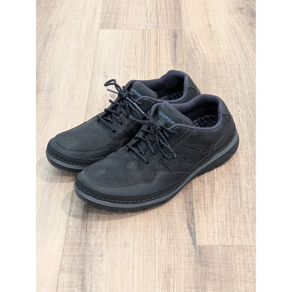 Rockport RocSports Lite ActivFlex Mudguard Oxford Mens 8.5 Black Leather A12221